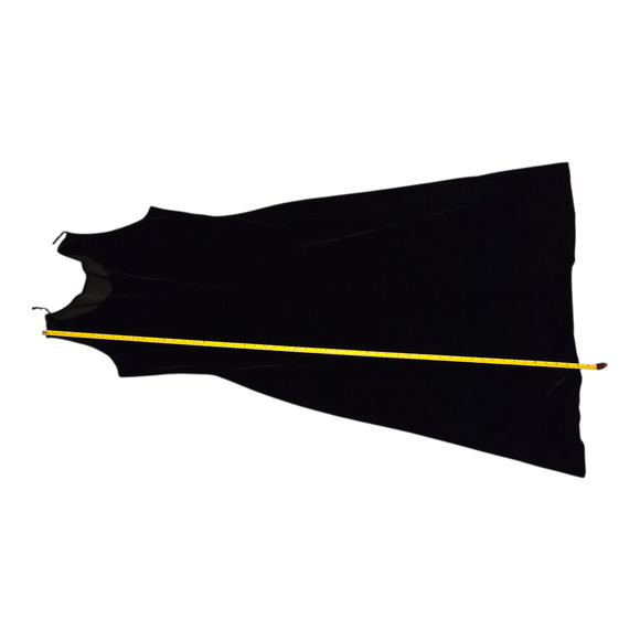 Whimsigoth Black Velvet Maxi Dress Womens Size Large Sleeveless Classic Gothic - Picture 8 of 8